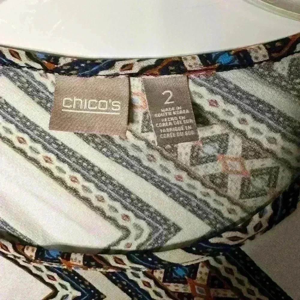 Chico’s Women’s Multicolor Polyester Tunic Size 2… - image 4